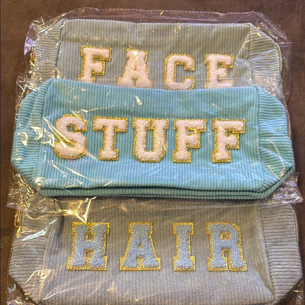 Corduroy Cosmetic Pouches Set
